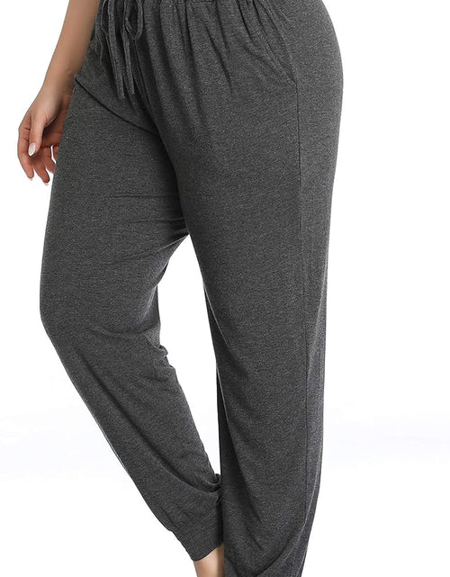 Load image into Gallery viewer, Women&#39;S plus Size Casual Lounge Yoga Pants Comfy Relaxed Joggers Pants Drawstring with Pockets
